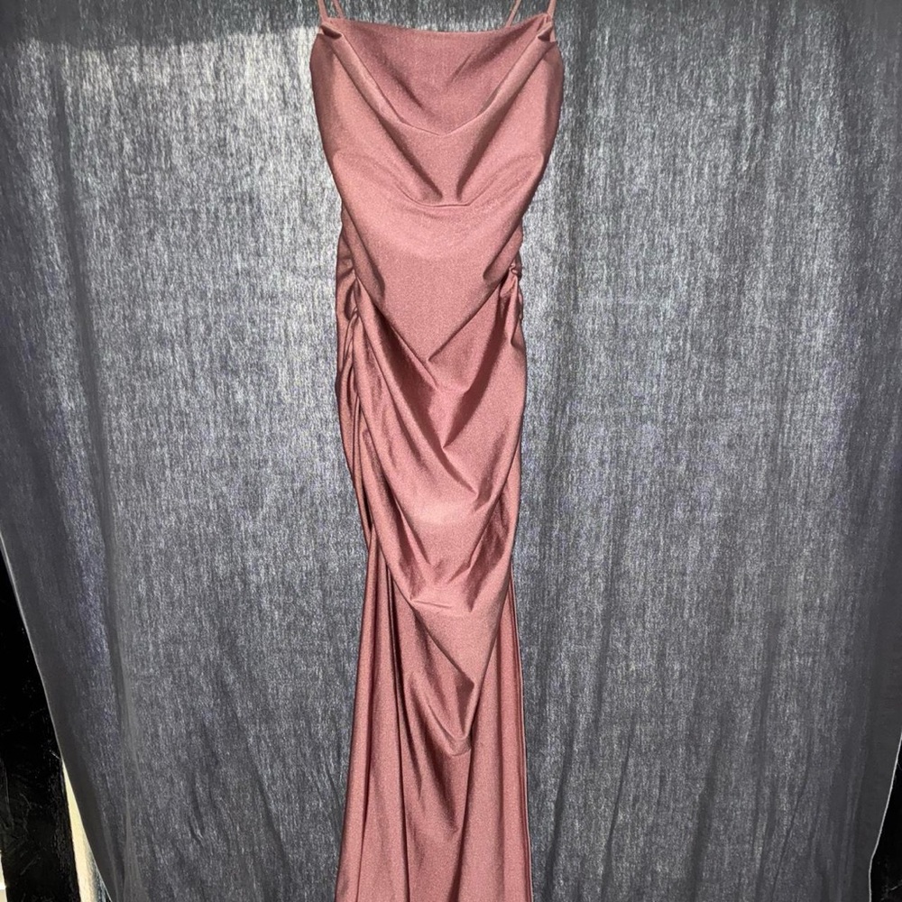 Elegant Mauve Evening Gown
